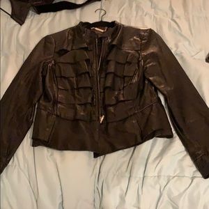 White House Black market leather jacket